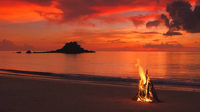 Watch Campfire & Sunset - 3 hours long Online