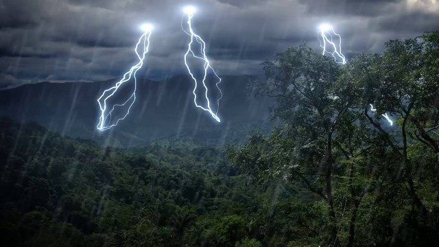 Watch Ultra Dark Evening Rain with Thunder Sounds for Sleep and Meditation Online