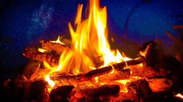 Watch Campfire with night ambience Online