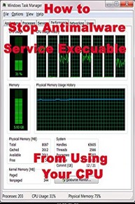 How to Stop Antimalware Service Executable from Using CPU