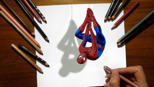 Watch 3D Drawing of The Amazing Spider-Man Online