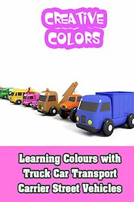 Learning Colours with Truck Car Transport Carrier Street Vehicles