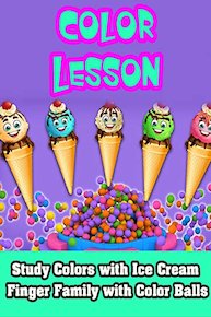 Study Colors with Ice Cream Finger Family with Color Balls