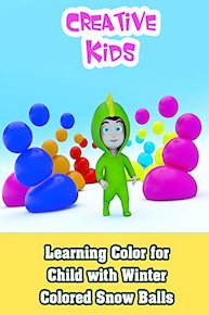 Learning Color for Child with Winter Colored Snow Balls