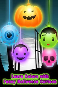 Learn Colors with Funny Halloween Cartoon