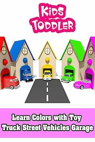 Learn Colors with Toy Truck Street Vehicles Garage