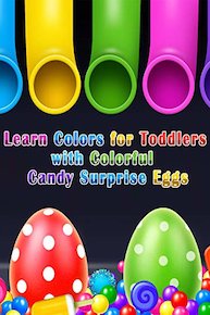 Learn Colors For Toddlers With Colorful Candy Surprise Eggs