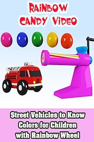 Street Vehicles to Know Colors for Children with Rainbow Wheel
