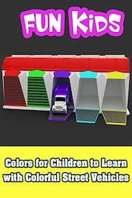 Colors for Children to Learn with Colorful Street Vehicles