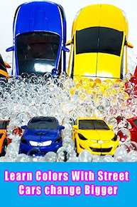 Learn Colors With Street Cars change Bigger