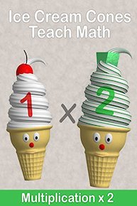 Ice Cream Cones Teach Math - Multiplication x 2