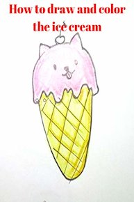 How to draw and color the ice cream
