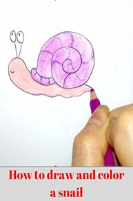 How to draw and color a Snail