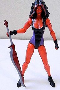 Marvel Legends RED SHE-HULK 6" inch Review (Hasbro action figure toy)