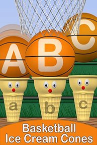 ABC Basketball Ice Cream Cones