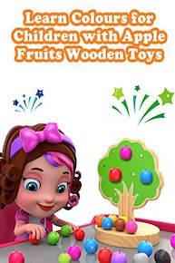 Learn Colours for Children with Apple Fruits Wooden Toys