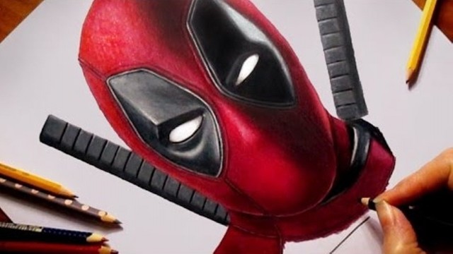 Watch Time Lapse Drawing of Deadpool Online