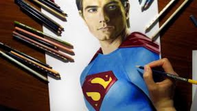 Watch Time Lapse Drawing of Superman Online