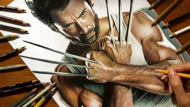 Watch Time Lapse Drawing of Wolverine Online
