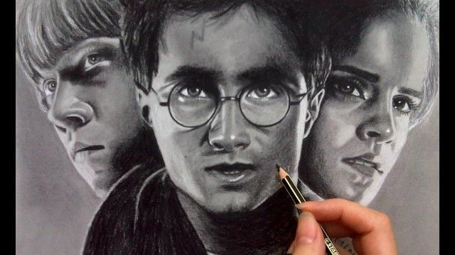Watch Time Lapse Drawing: Harry Potter Movie Poster Online