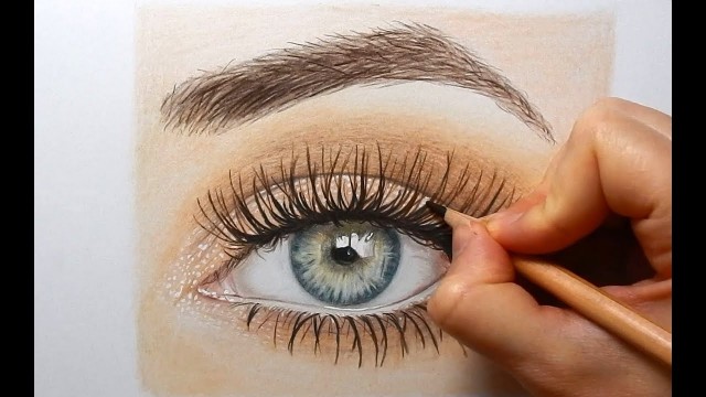 Watch How to Draw an Eye with Colored Pencils Online