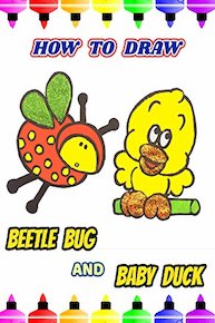 How To Draw Beetle Bug and Baby Duck