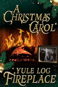 A Christmas Carol Yule Log Fireplace
