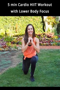 5 Min Cardio HIIT Workout with Lower Body Focus