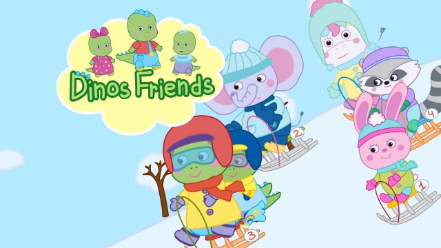 Watch Dinos Friends Sled Racing Online
