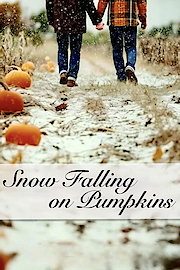 Snow Falling on Pumpkins poster
