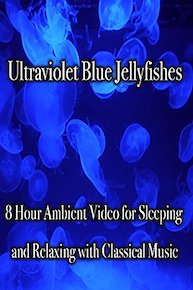 Ultraviolet Blue Jellyfishes 8 Hour Ambient Video for Sleeping and Relaxing with Classical Music