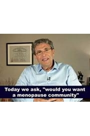 Today we ask,"would you want a menopause community" poster
